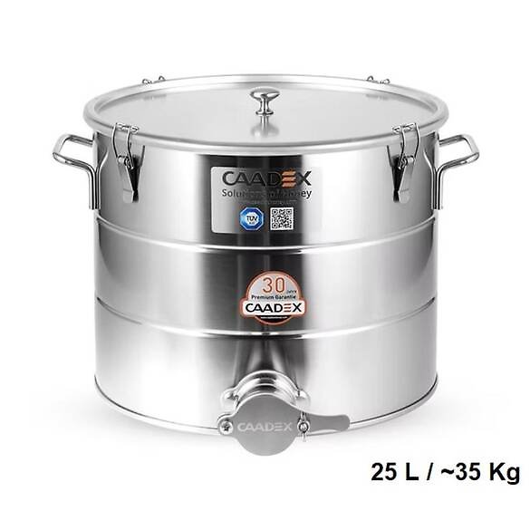 Caadex 35 Kg Taşınabilir Paslanmaz Bal Dinlendirme ve Şişeleme Kabı (CX-CAMCS35)