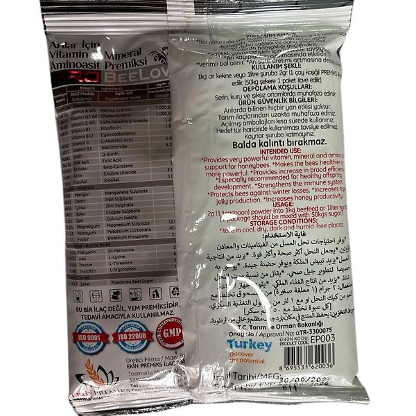 Probeelove Vitamin Mineral Ve Aminoasit Toz Premiks 100gr