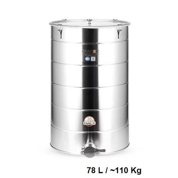 Caadex 110 Kg Profesyonel Saplı Paslanmaz Bal Dinlendirme ve Dolum Kabı (CX-CAMCS110)