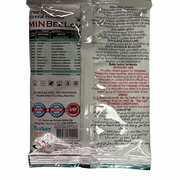 MinBeelove Mineral Premiks 100 Gr