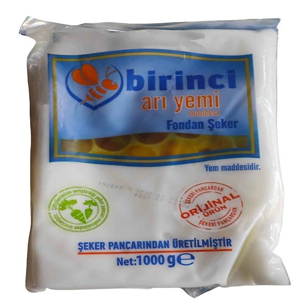 Birinci Arı Yemi 1 kg Fondan Şeker - Kışlık ve Baharlık Arı Besleme