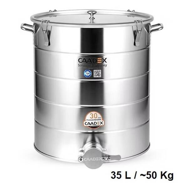 Caadex 50 Kg Profesyonel Saplı Paslanmaz Bal Dinlendirme ve Dolum Kabı (CX-CAMCS50)