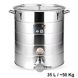 Caadex 50 Kg Profesyonel Saplı Paslanmaz Bal Dinlendirme ve Dolum Kabı (CX-CAMCS50)