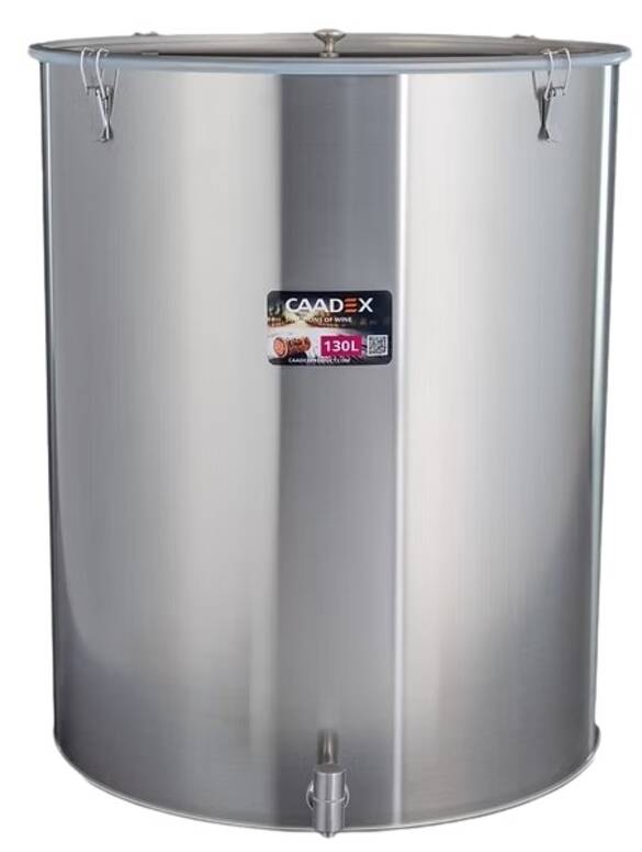Caadex 130 LT Paslanmaz Çelik Zeytinyağı Dinlendirme Tankı (30 Yıl Garantili)