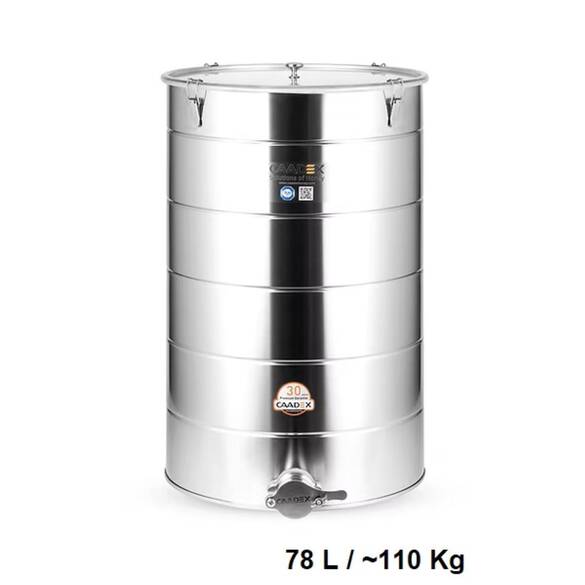 Caadex 110 Kg Profesyonel Saplı Paslanmaz Bal Dinlendirme ve Dolum Kabı (CX-CAMCS110)