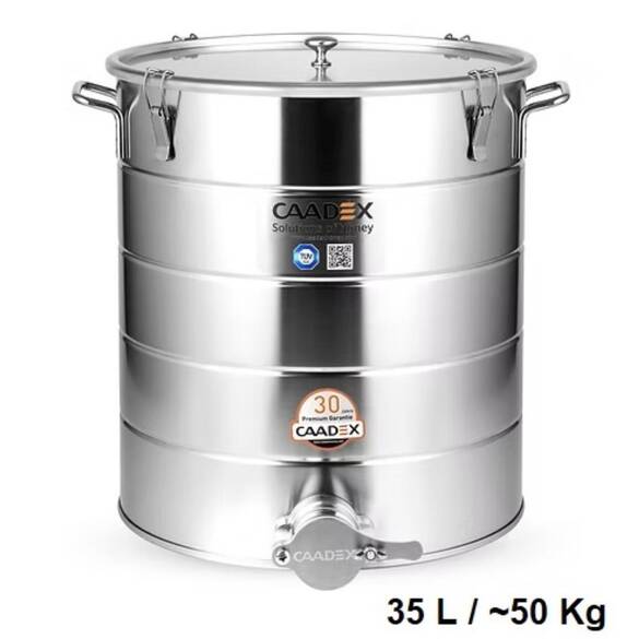 Caadex 50 Kg Profesyonel Saplı Paslanmaz Bal Dinlendirme ve Dolum Kabı (CX-CAMCS50)