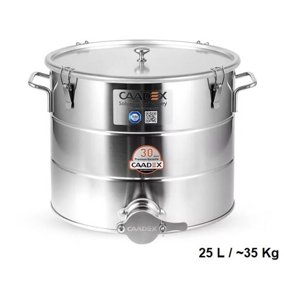 Caadex 35 Kg Taşınabilir Paslanmaz Bal Dinlendirme ve Şişeleme Kabı (CX-CAMCS35)